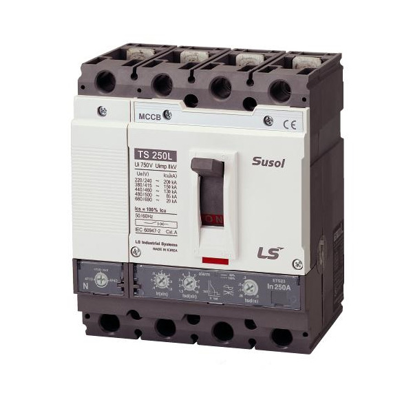 INTERRUPTOR CON REGULACION TERMOMAGNETICA TS250N ATU 200A 4P